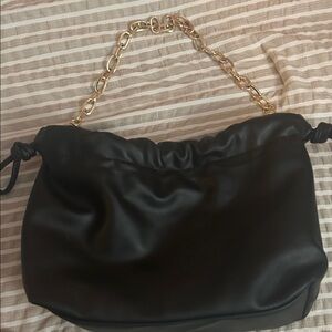 Universal Thread Black Shoulder Bag with Gold Chain